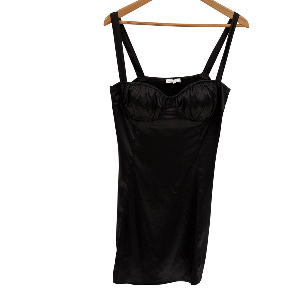 Danielle Bernstein Slip Dress Women Size Large Black Whimsigoth Witchy Satin